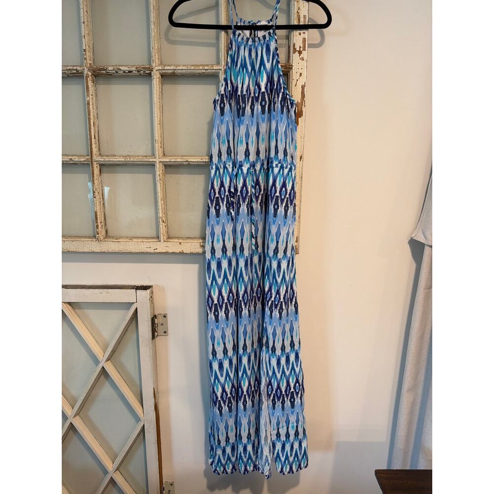 Athleta size small blue and white maxi sundress